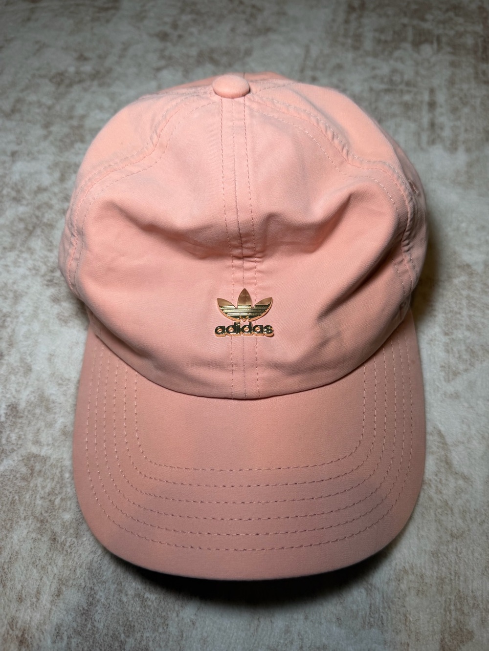 adidas Originals Dust Pink Coral Metal Logo Strapback Cap